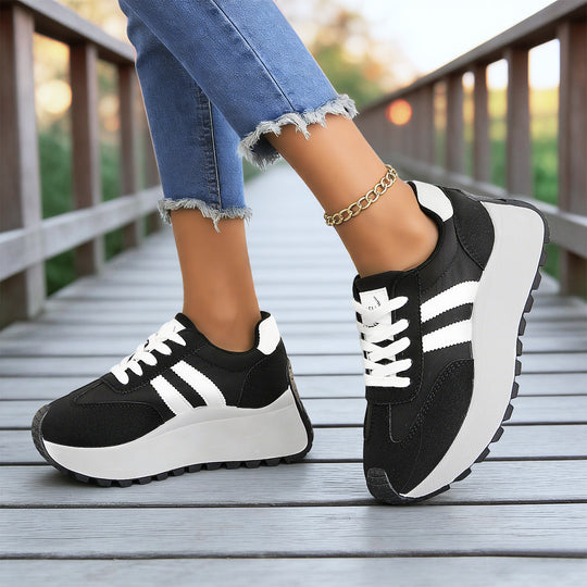 Damen nan Plateau-Chunky-Sneaker mit verstärkter Zehenkappe, profilierter Gummilaufsohle und stoßdämpfender EVA-Zwischensohle Shop Nory