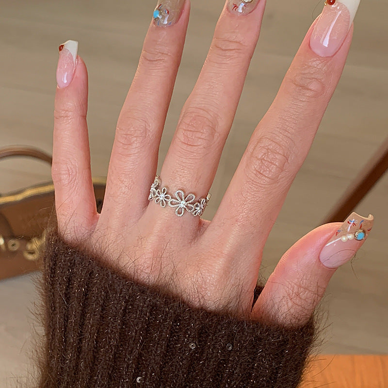 Damenring mit blumigem Design Shop Nory