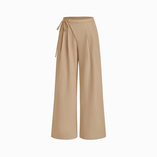 Damen Weite Nadelstreifen-Hose mit Wickel-Taille Shop Nory