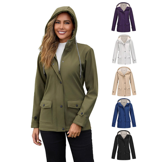 Damen Modische Outdoor-Jacke mit Fleece-Futter