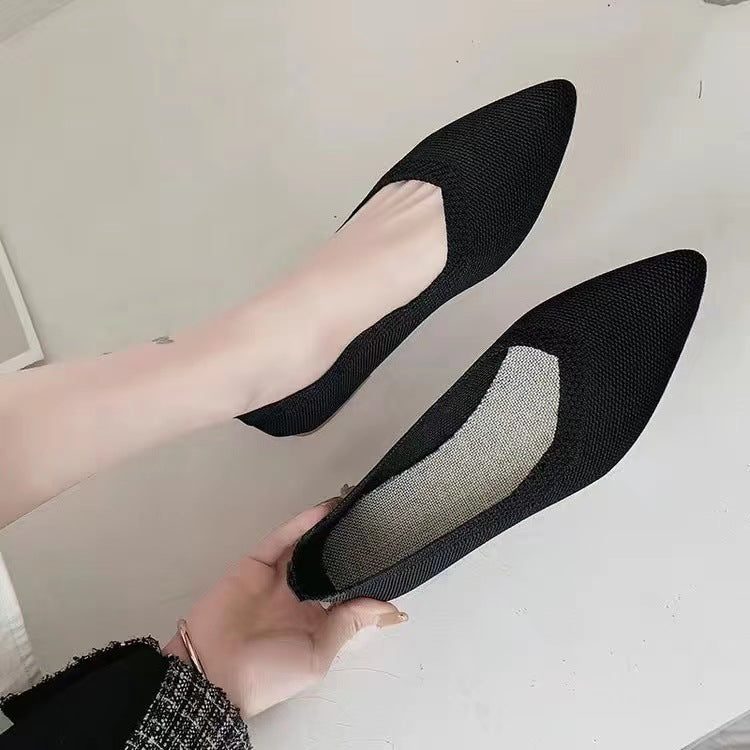 Damen elegante und atmungsaktive Ballerinas mit flexiblem Fußbett