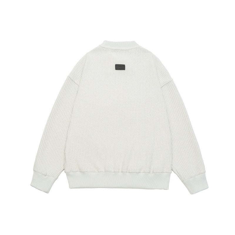 Unisex Boxy‑Strickpullover mit grober Rippenstruktur und Rundhalsausschnitt Shop Nory