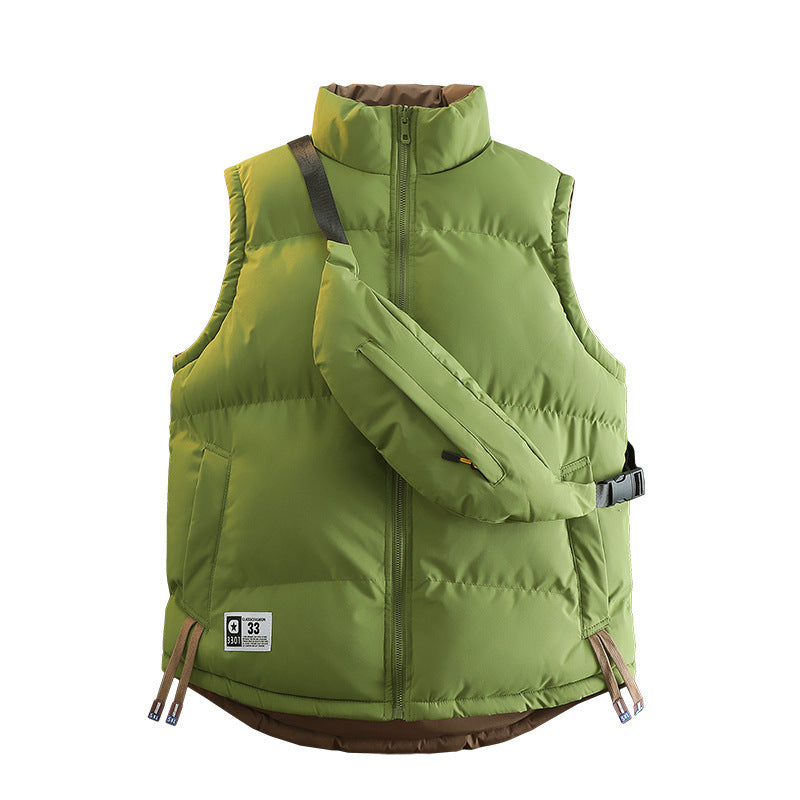 Damen Moderne gesteppte Outdoor-Weste mit integriertem Gürteltaschen‑System und hohem Stehkragen Shop Nory