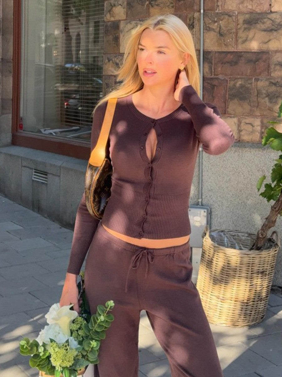 Damen Taillierter Cropped-Cardigan aus Feinstrick mit Rippbund und Knopfleiste Shop Nory
