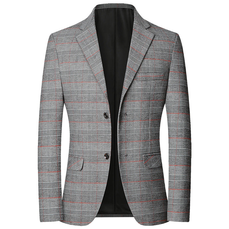 Herren Kariertes Sakko mit schmaler Passform und aufgesetzten Taschen Shop Nory