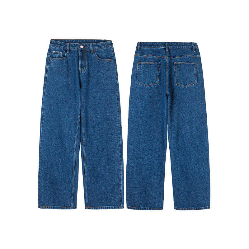 Damen Weite Denim-Jeans mit hoher Taille, geradem Bein und Fünf-Taschen-Design Shop Nory