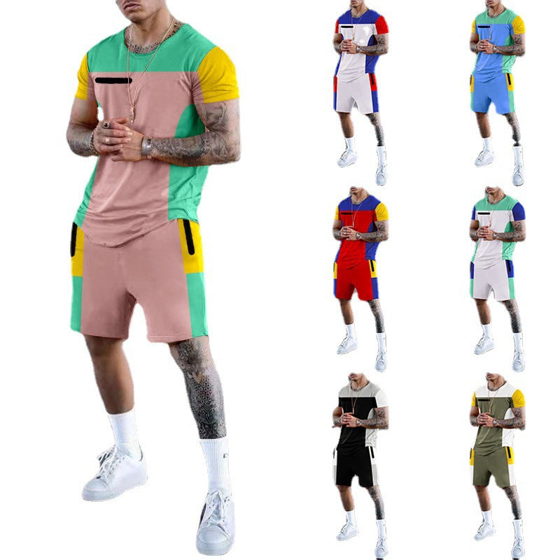Herren Sportliches Freizeit-Set mit atmungsaktivem Design und praktischen Taschen
