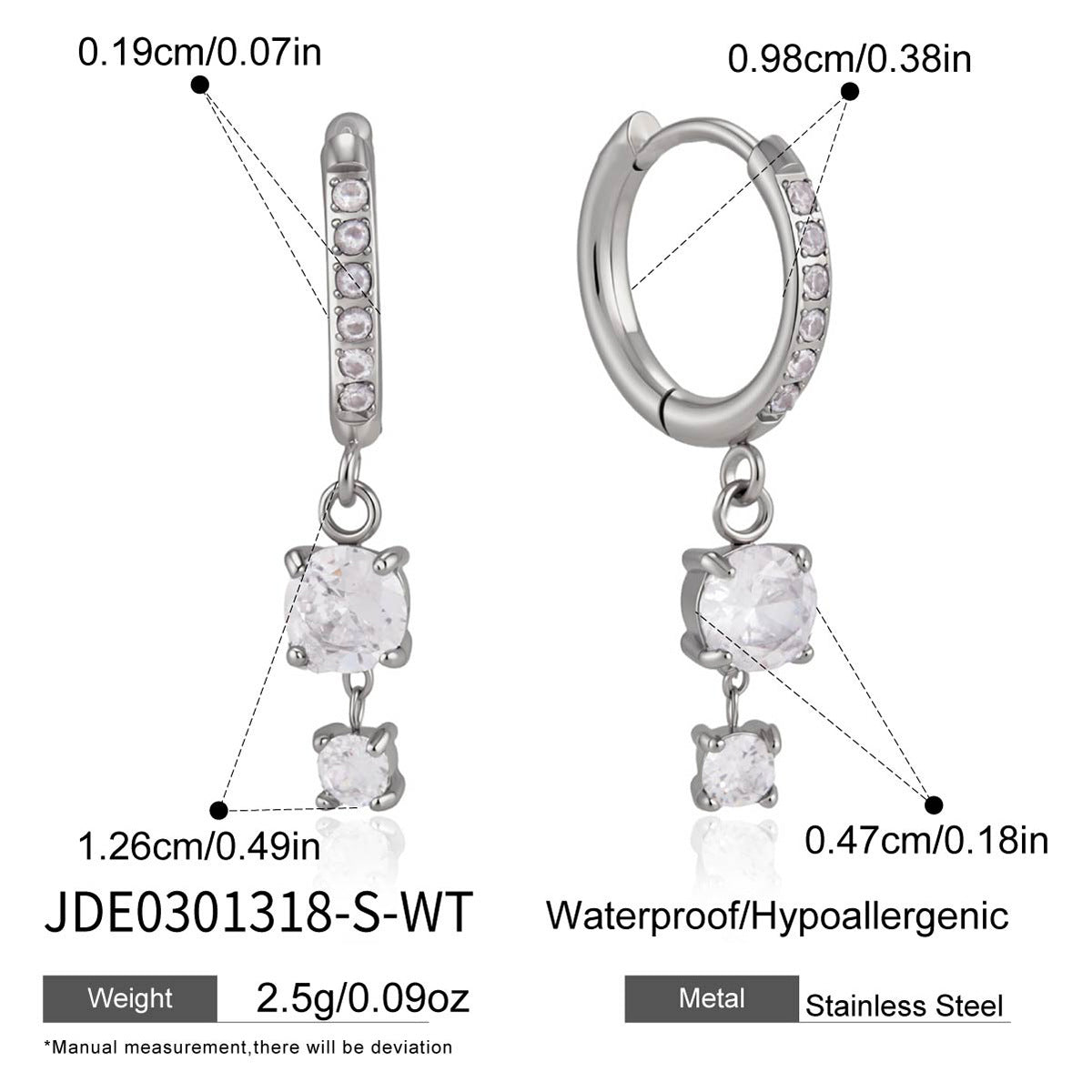 Damen Ohrhänger mit funkelnden Zirkonia und grünem Kristall Shop Nory