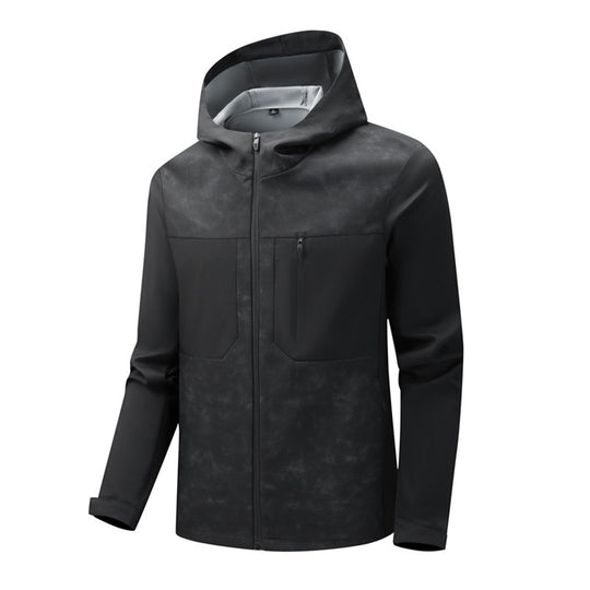 Herren Urbanes Softshell-Hybrid mit wasserabweisender Beschichtung, Kapuze und Brust-Reißverschluss Shop Nory