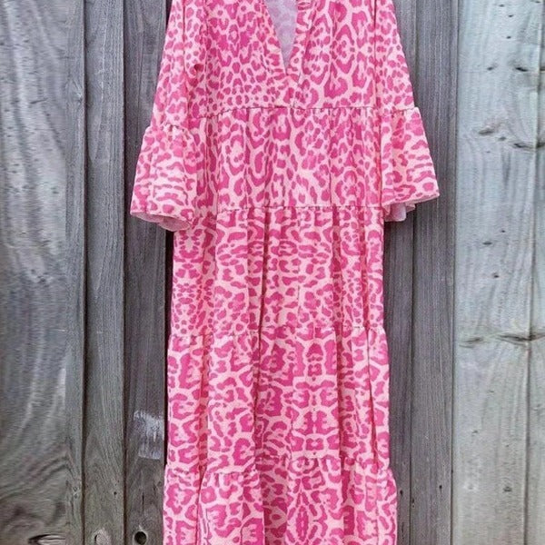 Damen Maxikleid im eleganten Leoprint