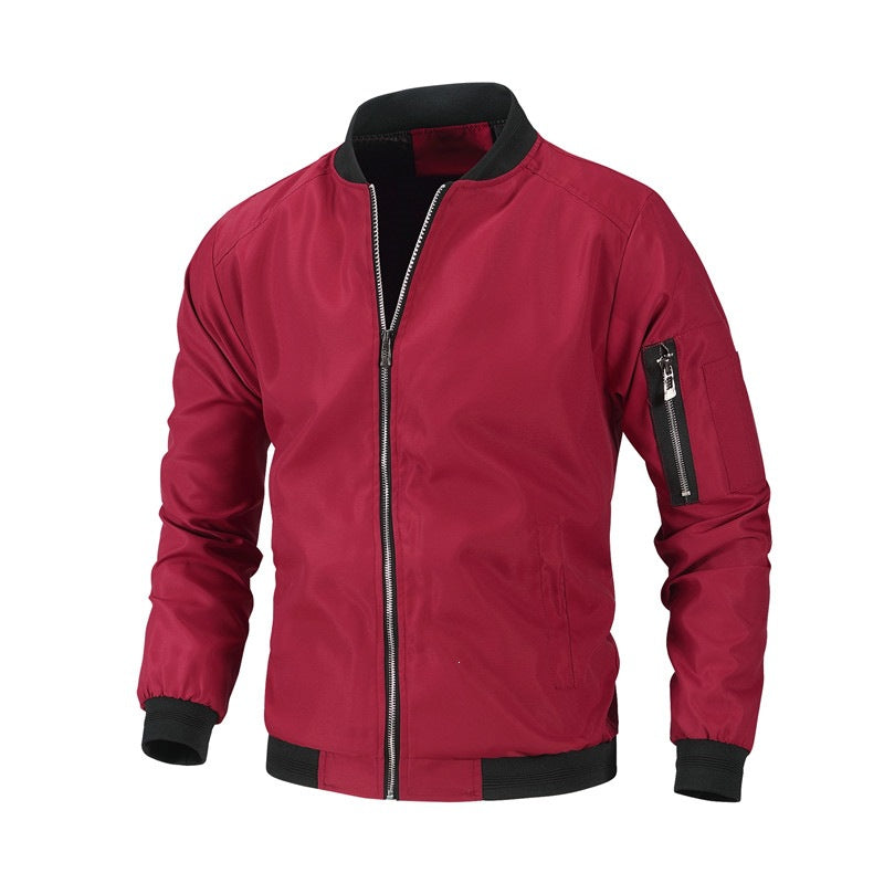 Herren Modische Bomberjacke mit seitlichen Reißverschlusstaschen Shop Nory