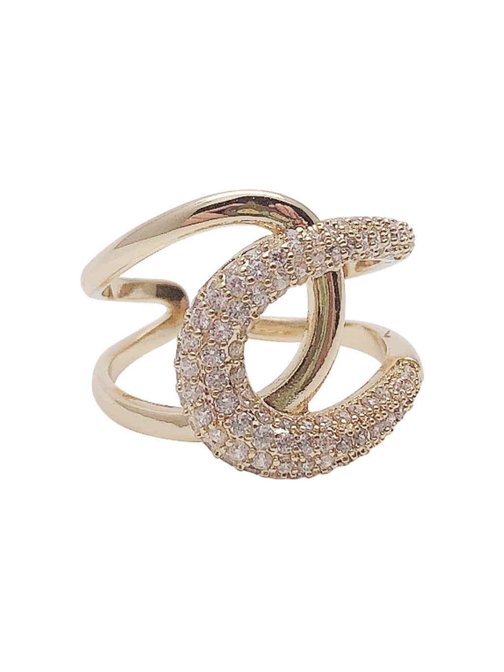 Damenring mit elegantem Design und funkelnden Zirkonia Shop Nory