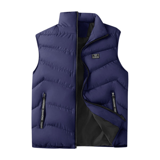 Herren Leichte gesteppte Thermoweste mit Chevron‑Steppung hochschließendem Stehkragen und windabweisender Innenlage Shop Nory
