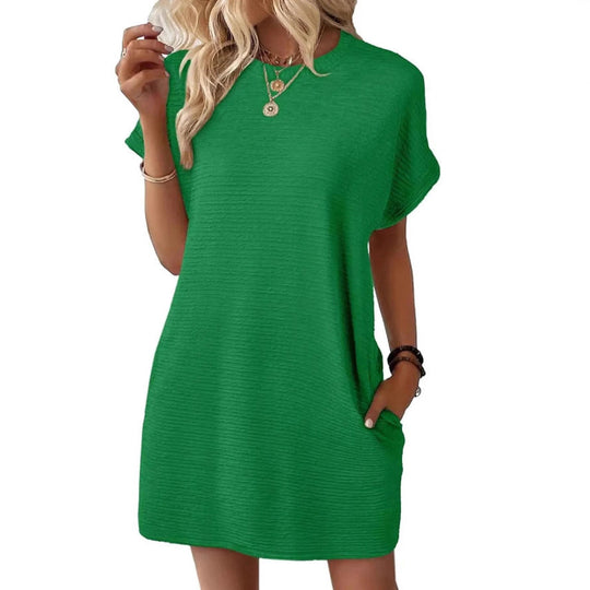 Damen Casual-Kleid mit lässigem Schnitt und praktischen Taschen