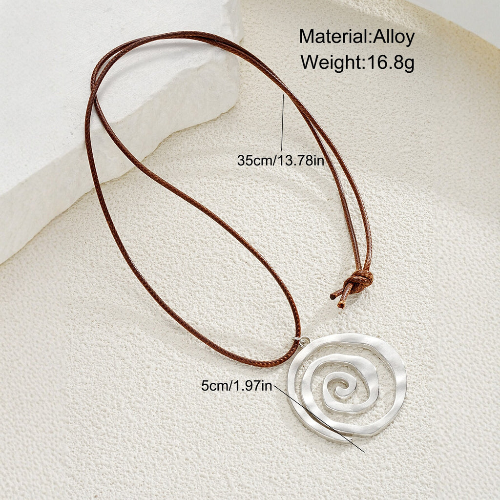 Damen Anhänger-Halskette mit spiralförmigem Design Shop Nory