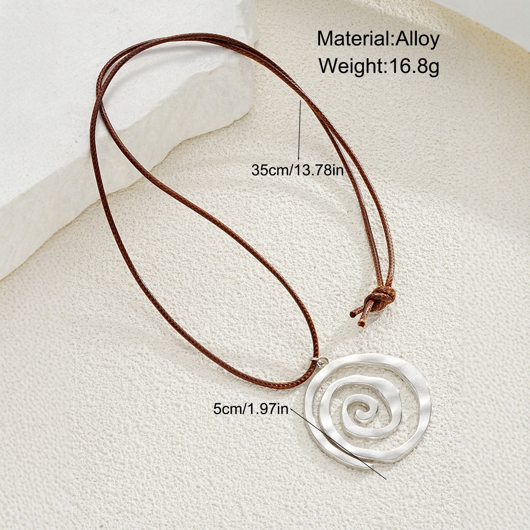 Damen Anhänger-Halskette mit spiralförmigem Design Shop Nory