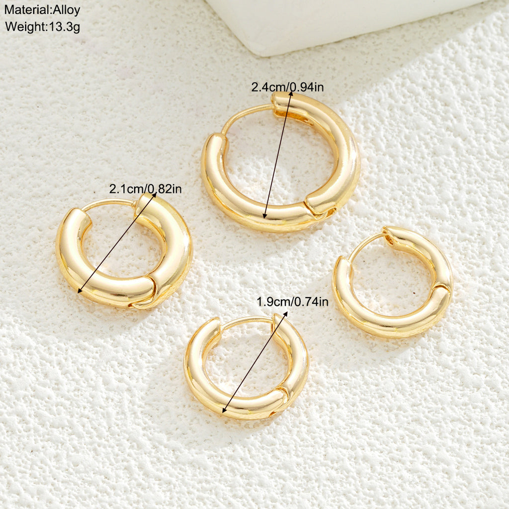 Damen Creolen Ohrstecker Set mit eleganten, modernen Designs Shop Nory