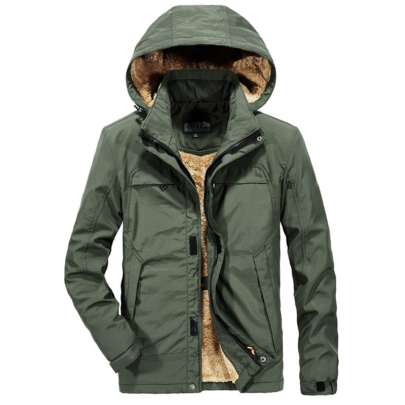 Herren wasserabweisende Winterparka mit Kapuze und luxuriösem Kunstfellfutter Shop Nory