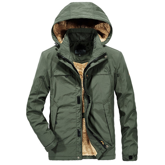 Herren wasserabweisende Winterparka mit Kapuze und luxuriösem Kunstfellfutter Shop Nory