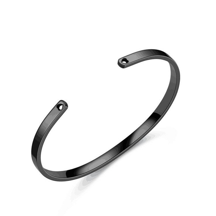 Damen Offener Armreif aus hochwertigem Edelstahl mit minimalistischer Struktur Shop Nory
