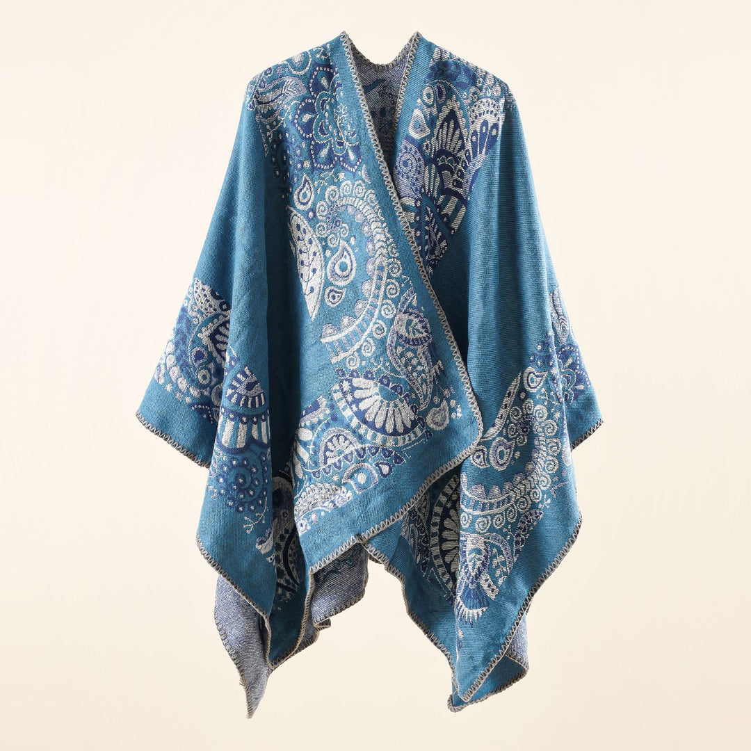 Damen Jacquard-Überwurf mit Paisley-Muster und offenem Kimono-Fall Shop Nory