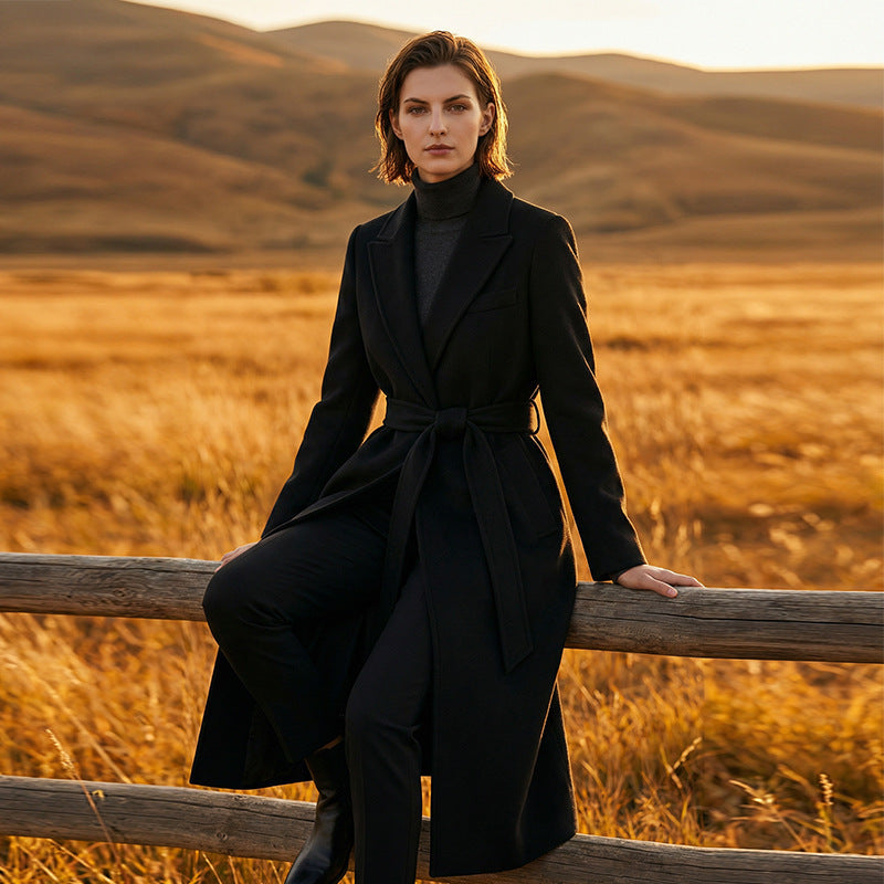 Damen Stilvoller Wickelmantel Shop Nory