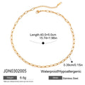 Damen elegante Kette mit hypoallergenem Edelstahl und verstellbarem Design Shop Nory