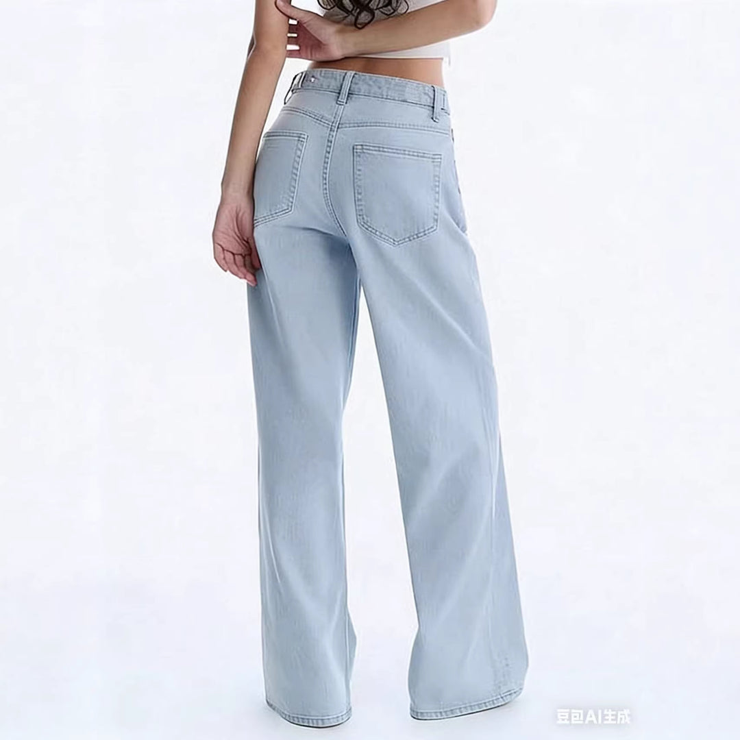 Damen Weite High-Waist-Hose mit fließendem Beinschnitt Shop Nory