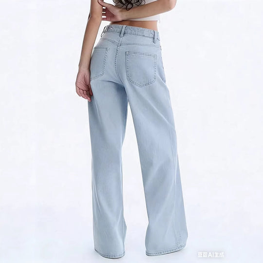 Damen Weite High-Waist-Hose mit fließendem Beinschnitt Shop Nory