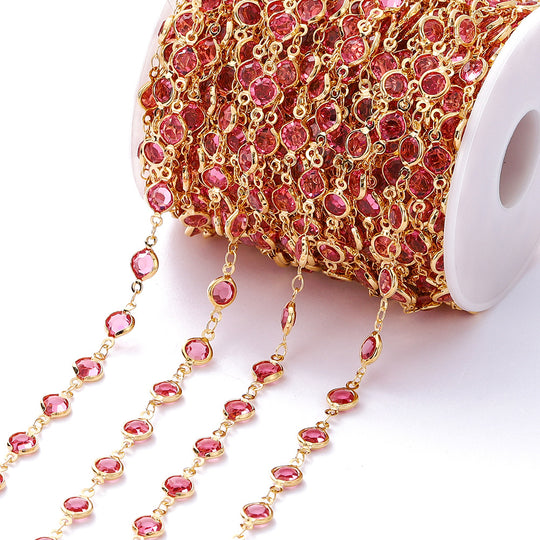 Dekorative Strass-Gliederkette Auf Rolle Für Schmuckherstellung