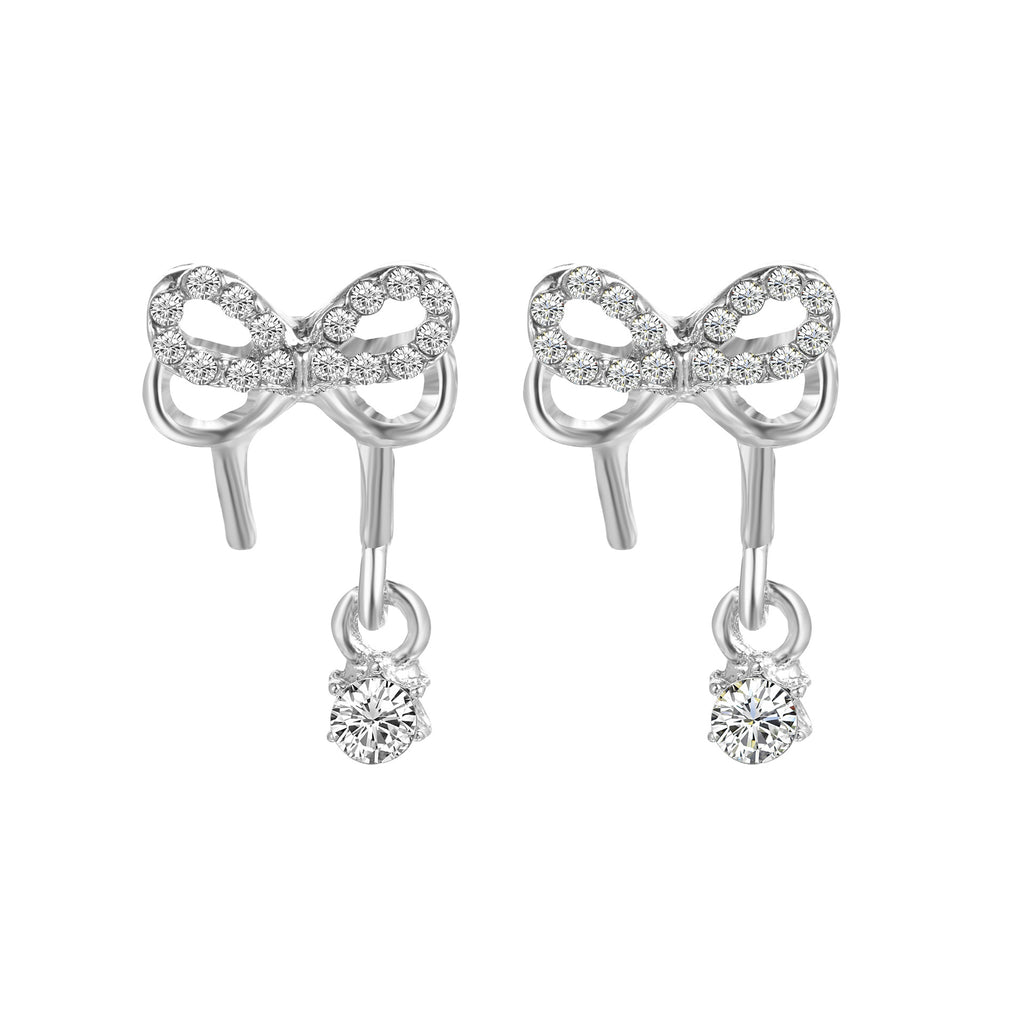Damen Ohrringe mit elegantem Schleifen-Design und funkelnden Kristallen Shop Nory