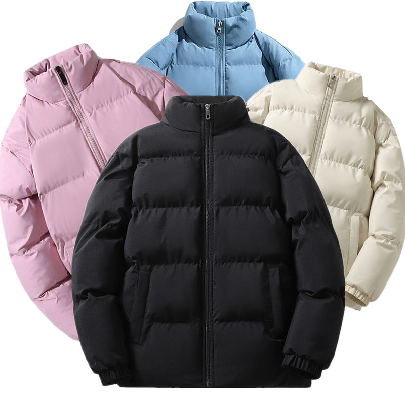 Damen Kurz geschnittene Thermo-Pufferjacke mit Stehkragen und minimalistischer Zipperfront Shop Nory