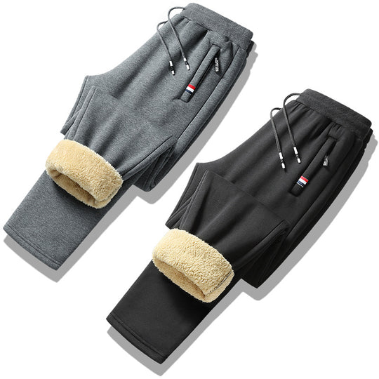 Herren Fleecegefütterte Jogginghose mit Teddyinnenfutter, Kordelzug und schmaler Bündchenpassform Shop Nory