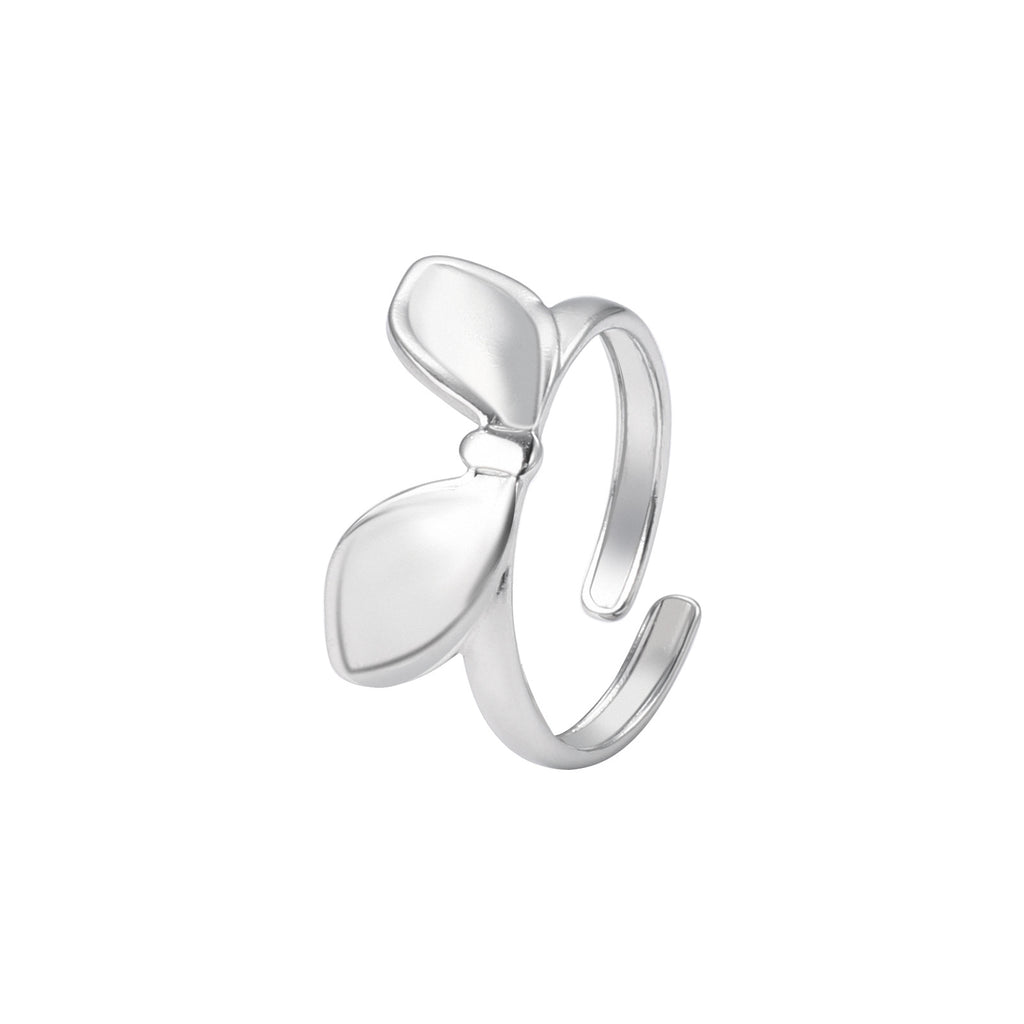 Damen Offener Ring mit kunstvollem Blattdesign Shop Nory