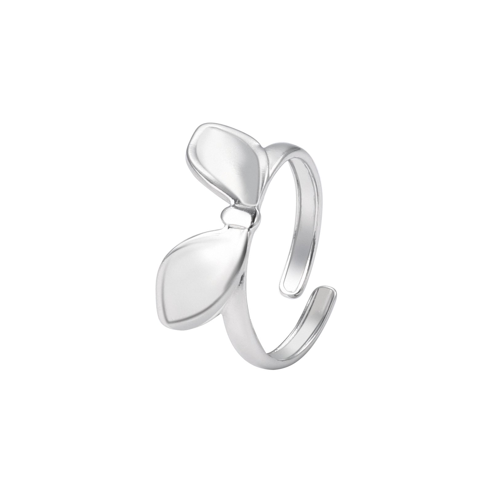 Damen Offener Ring mit kunstvollem Blattdesign Shop Nory