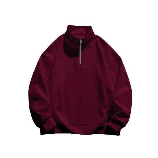 Unisex nan Oversize Sweatshirt mit halbem Reißverschluss und hohem Stehkragen Shop Nory