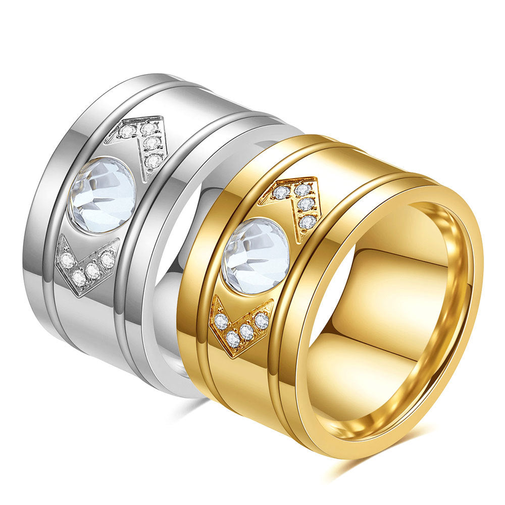 Damen Ring mit funkelnden Kristallakzenten und modernem Design Shop Nory