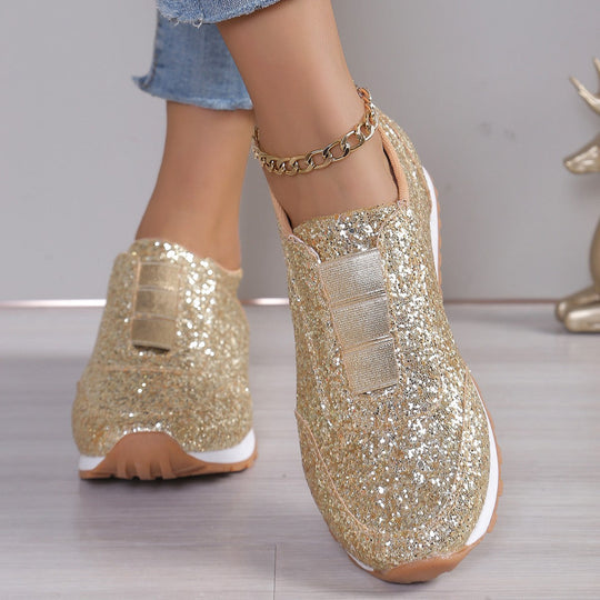 Damen Glitzernde Slip-On Sneakers