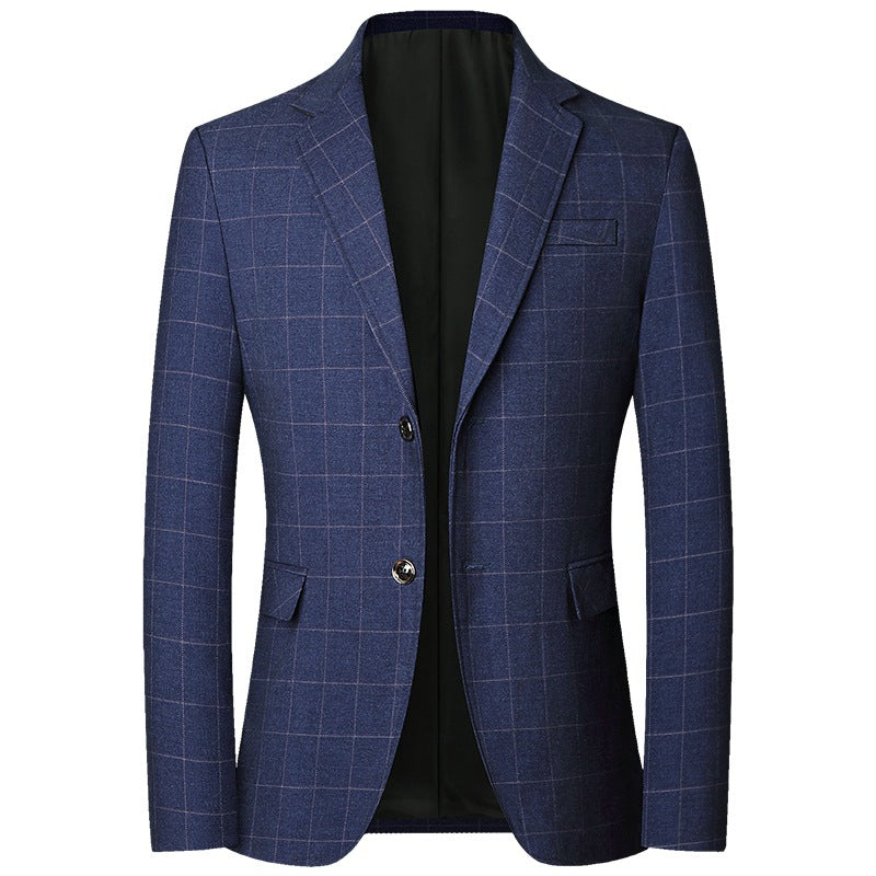 Herren Modernes Slim-Fit Sakko mit dezentem Karomuster aus leichtem MischgewShop Norye Shop Nory