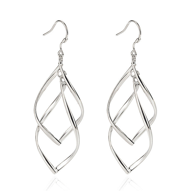 Damen elegante Ohrringe mit geschwungenem Design Shop Nory