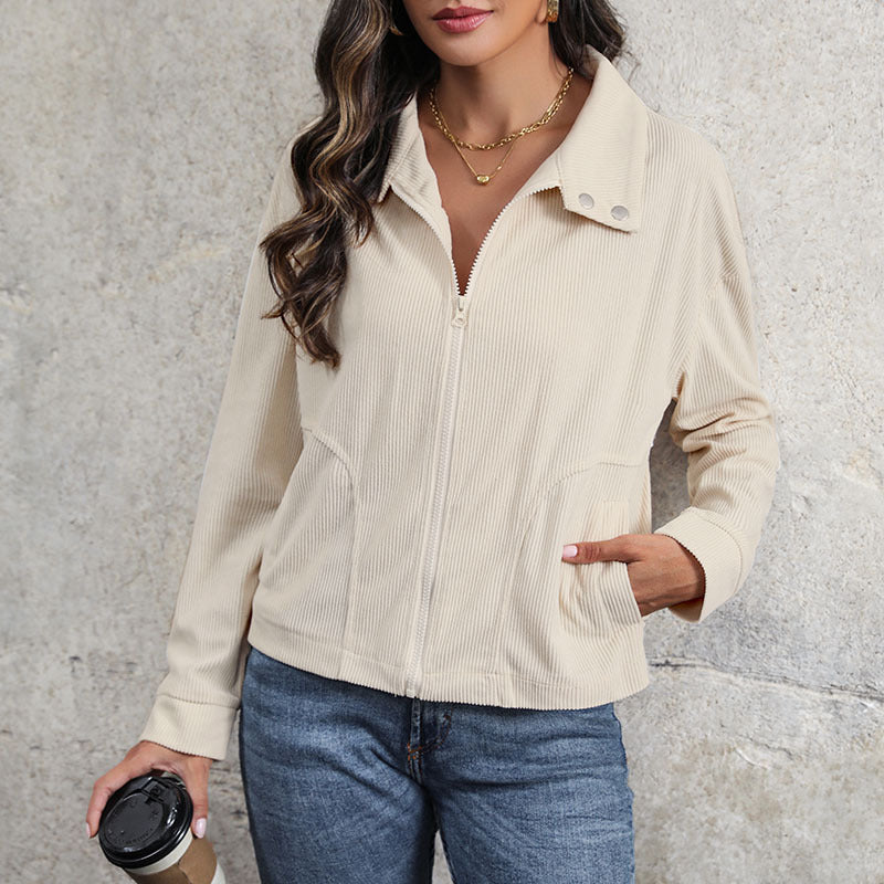 Damen Modische Strickjacke mit Reißverschluss Shop Nory