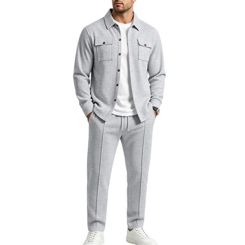 Herren Overshirt- und Jogger-Set aus strukturierter Strickqualität Shop Nory