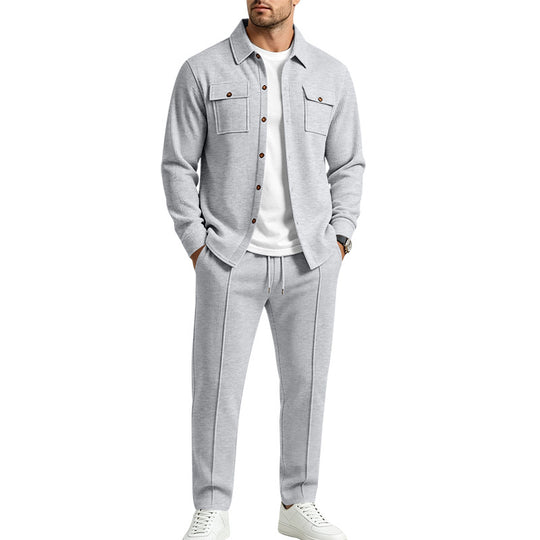 Herren Overshirt- und Jogger-Set aus strukturierter Strickqualität Shop Nory