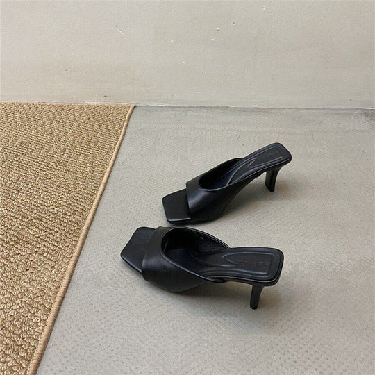 Damen elegante Mules mit geschwungenem Design