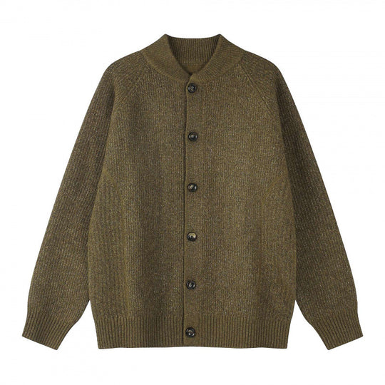 Herren Relaxter Grobstrick-Cardigan mit Raglanärmeln und Rippenabschlüssen Shop Nory