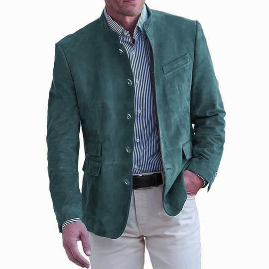 Herren elegante Wildlederjacke