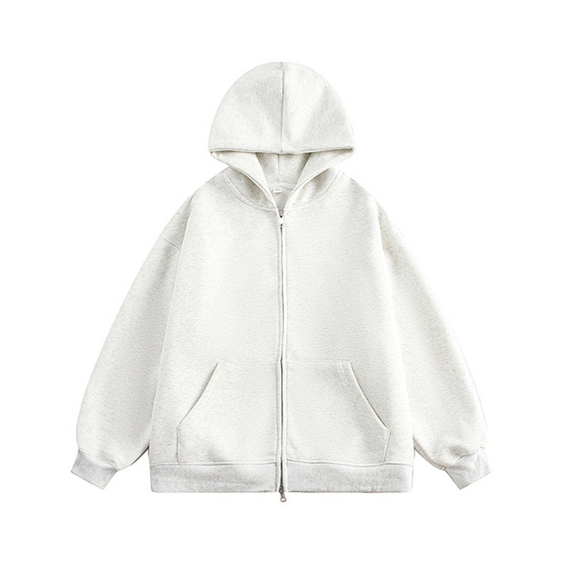 Unisex Oversize-Kapuzenjacke mit durchgehendem Reißverschluss und weichem Fleece-Innenfutter Shop Nory