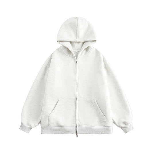 Unisex Oversize-Kapuzenjacke mit durchgehendem Reißverschluss und weichem Fleece-Innenfutter Shop Nory