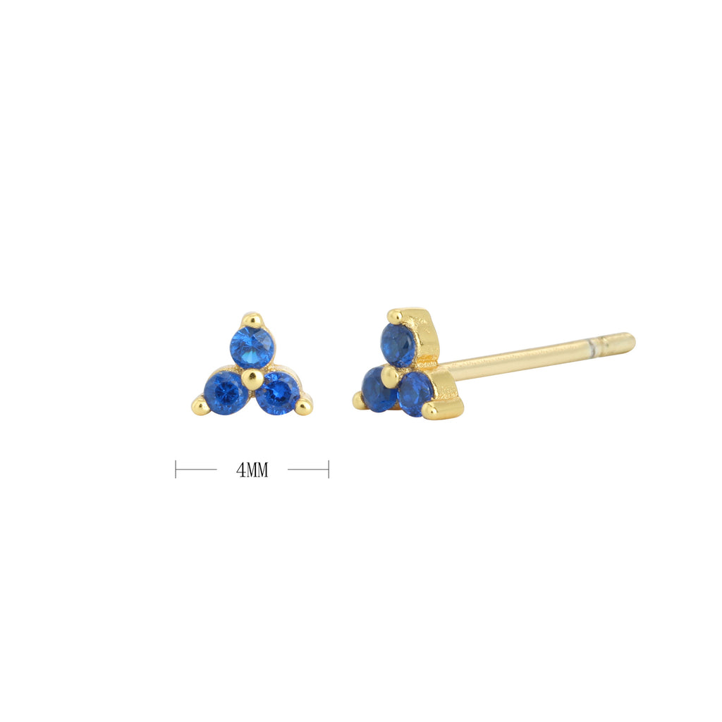 Damen Ohrstecker mit funkelnden blauen Kristallen und hochwertigem 925 Sterling Silber Shop Nory