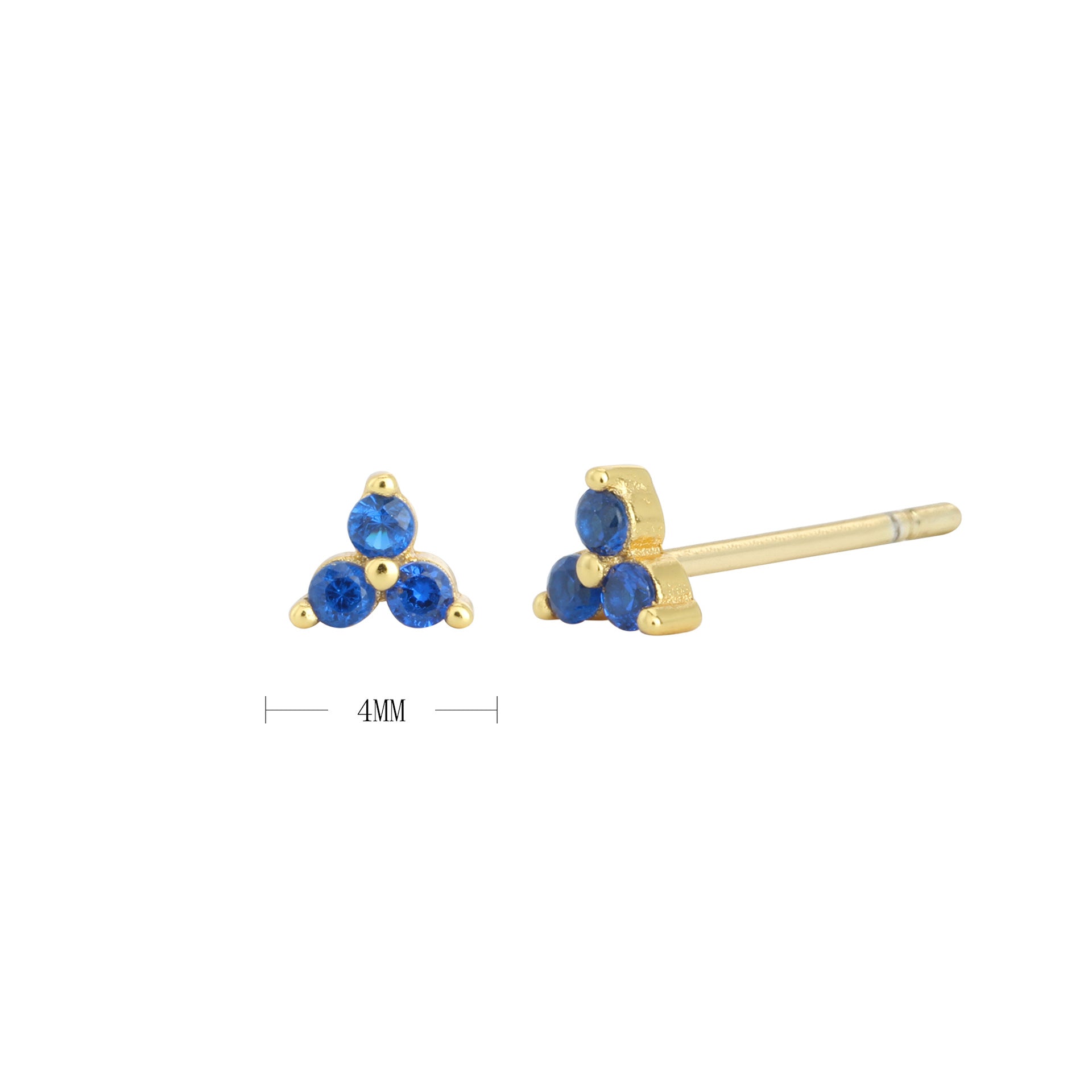 Damen Ohrstecker mit funkelnden blauen Kristallen und hochwertigem 925 Sterling Silber Shop Nory